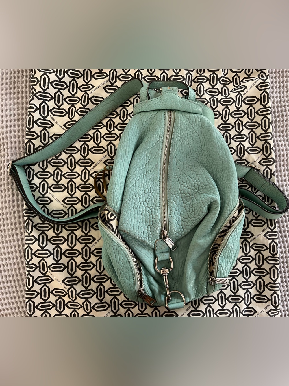 Rebecca Minkoff Julian Leather Backpack
Mint Green Leather Backpack